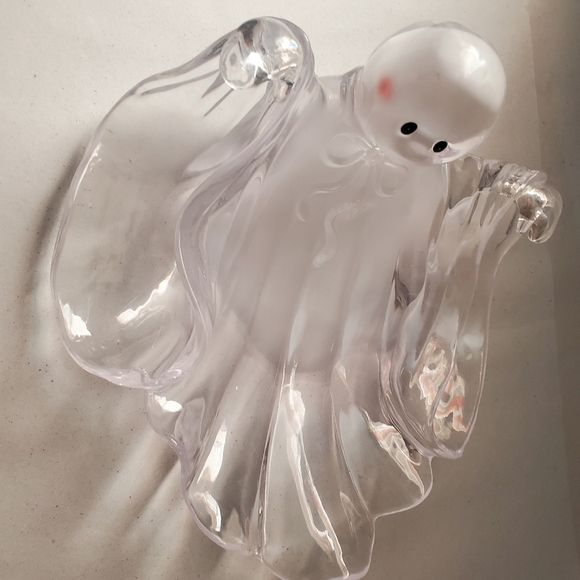 Halloween Clear Ghost Candy Dish. Plastic. - Picture 4 of 10